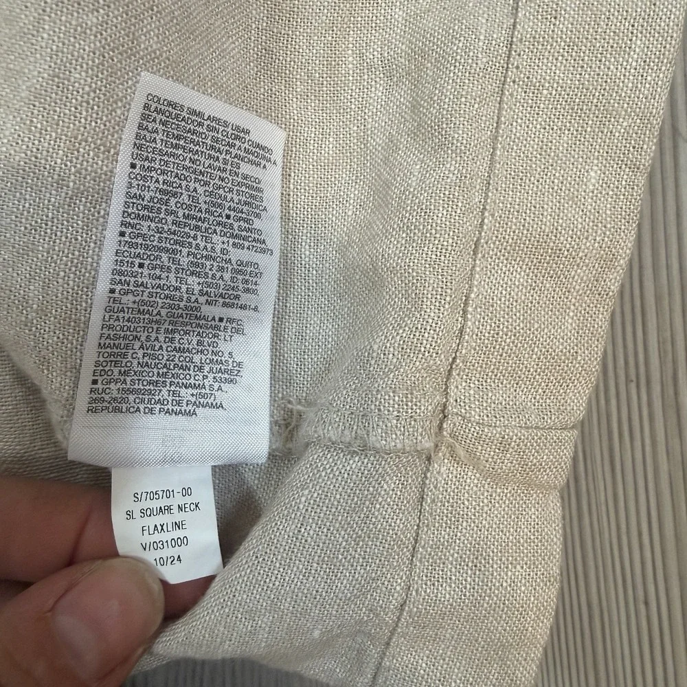 Old Navy Square-Neck Linen-Blend Mini‎ Dress - Size XL Flax Beige
